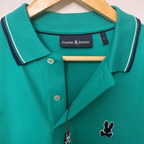Psycho McBunny NWT Ridge Piqué Polo in Simply Green - Picture 2 of 8
